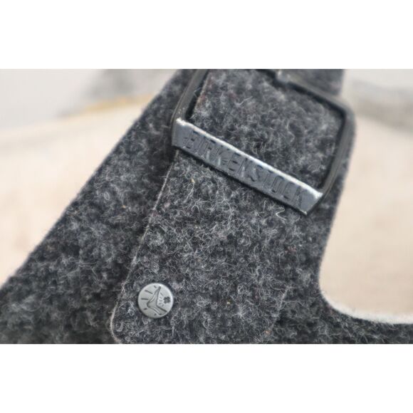 Birkenstock EUR 42 L's 11 M's 9 Doubleface Gray Arizona Rivet Wool Felt Sandals - Picture 6 of 11